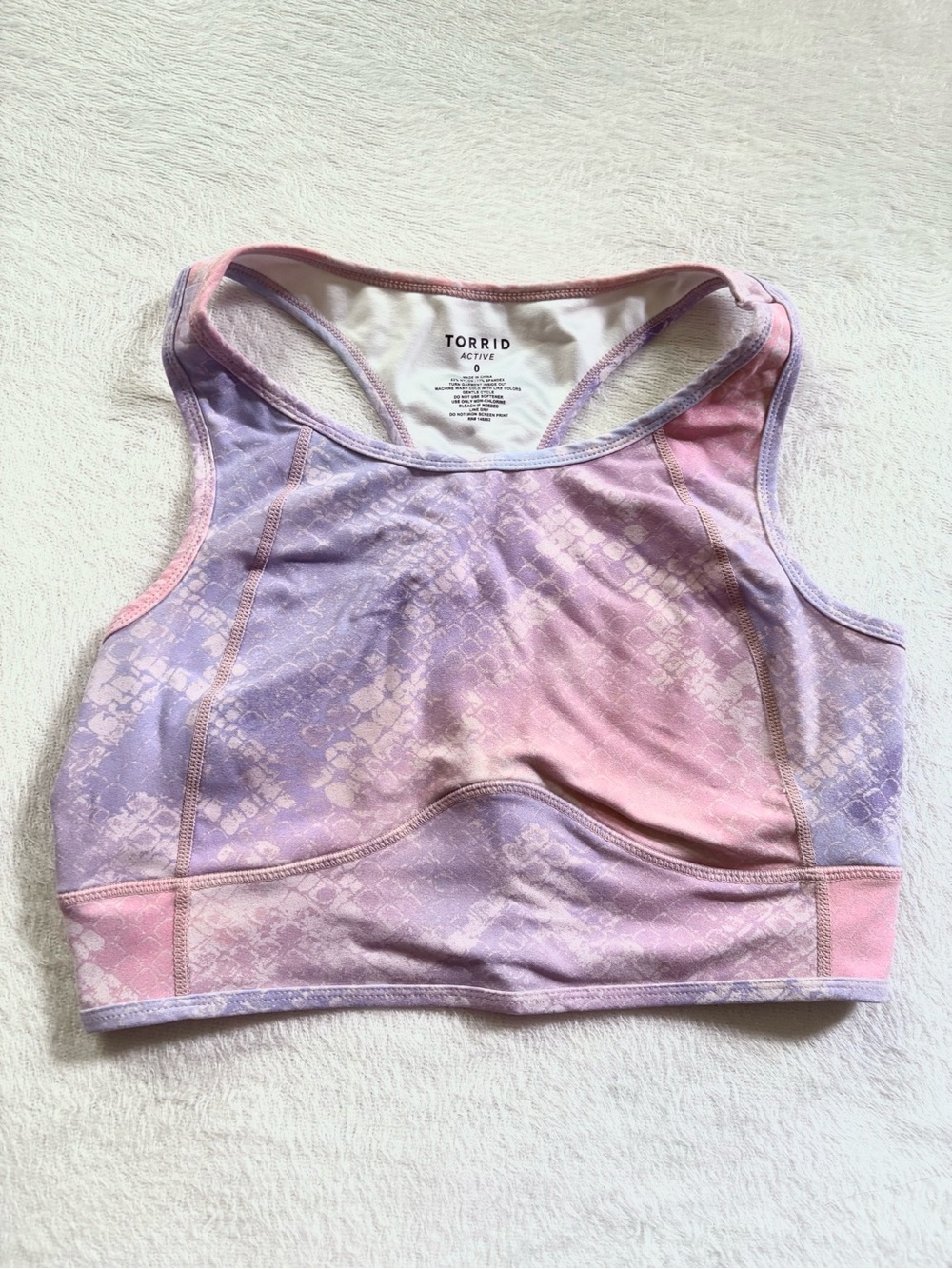 torrid Pink & Lavender Ombre Racerback Sports Bra